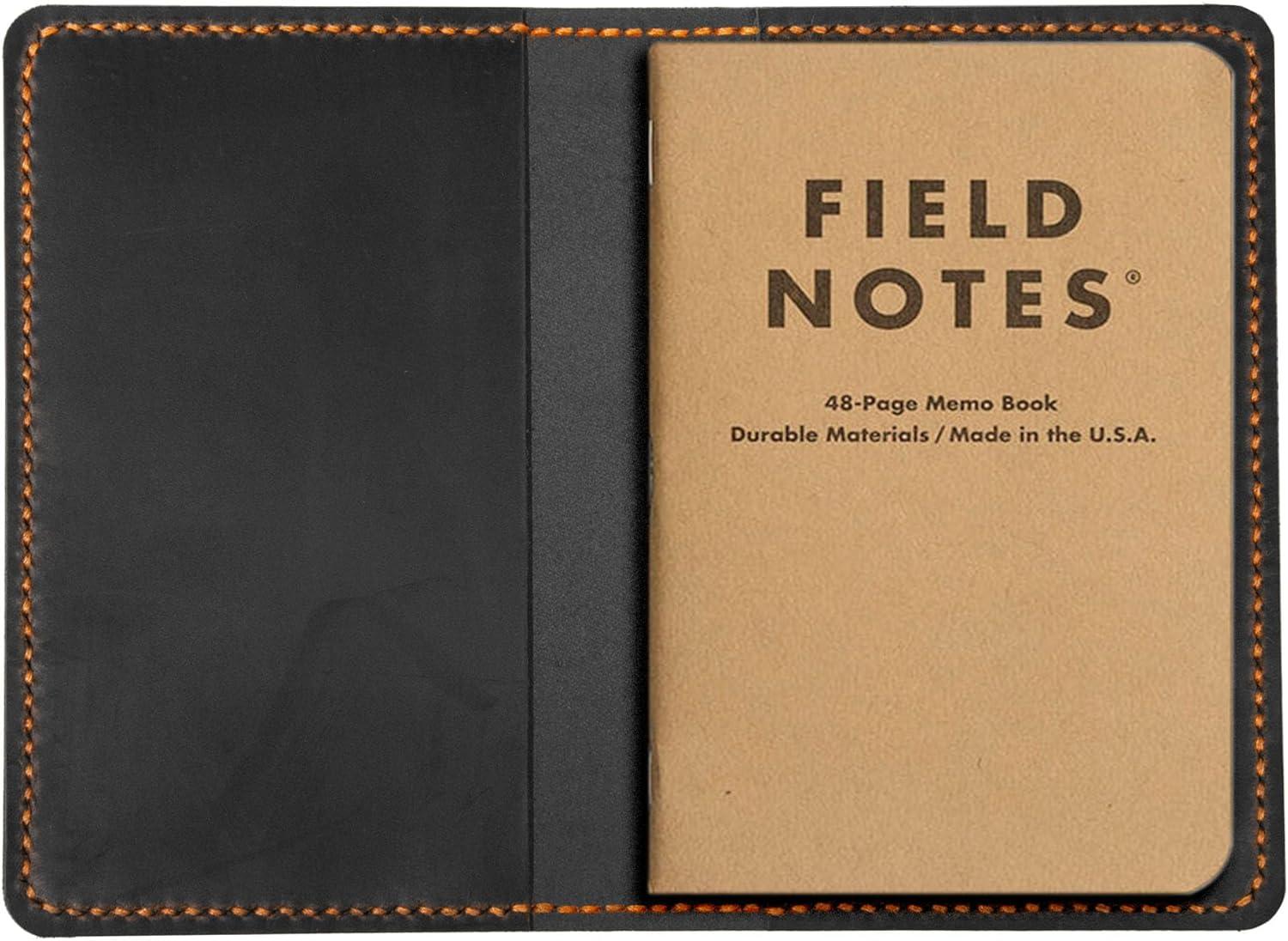 imageLeather Journal Cover for Moleskine Cahier Notebook Pocket size 35quot x 55quot Field Notes Cover Personalized Gift Refillable Pocket Cover Customized Gift