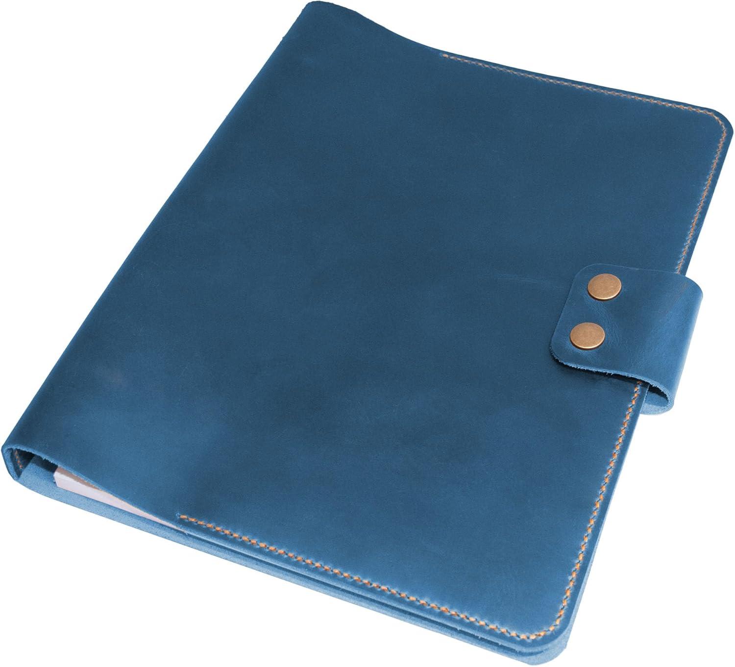 imagePersonalized Leather Binder 3Ring Fit 3 Hole 85 X 11 Refill Paper Folio Leather Business Organizer