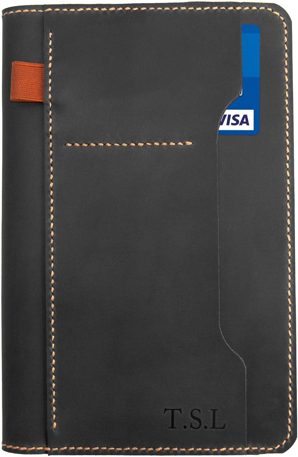 imagePersonalized Refillable Journal cover for Classic moleskine Large sizeXL Large volant cahier journal portfolio 5quot x 825quot Notebook Cover