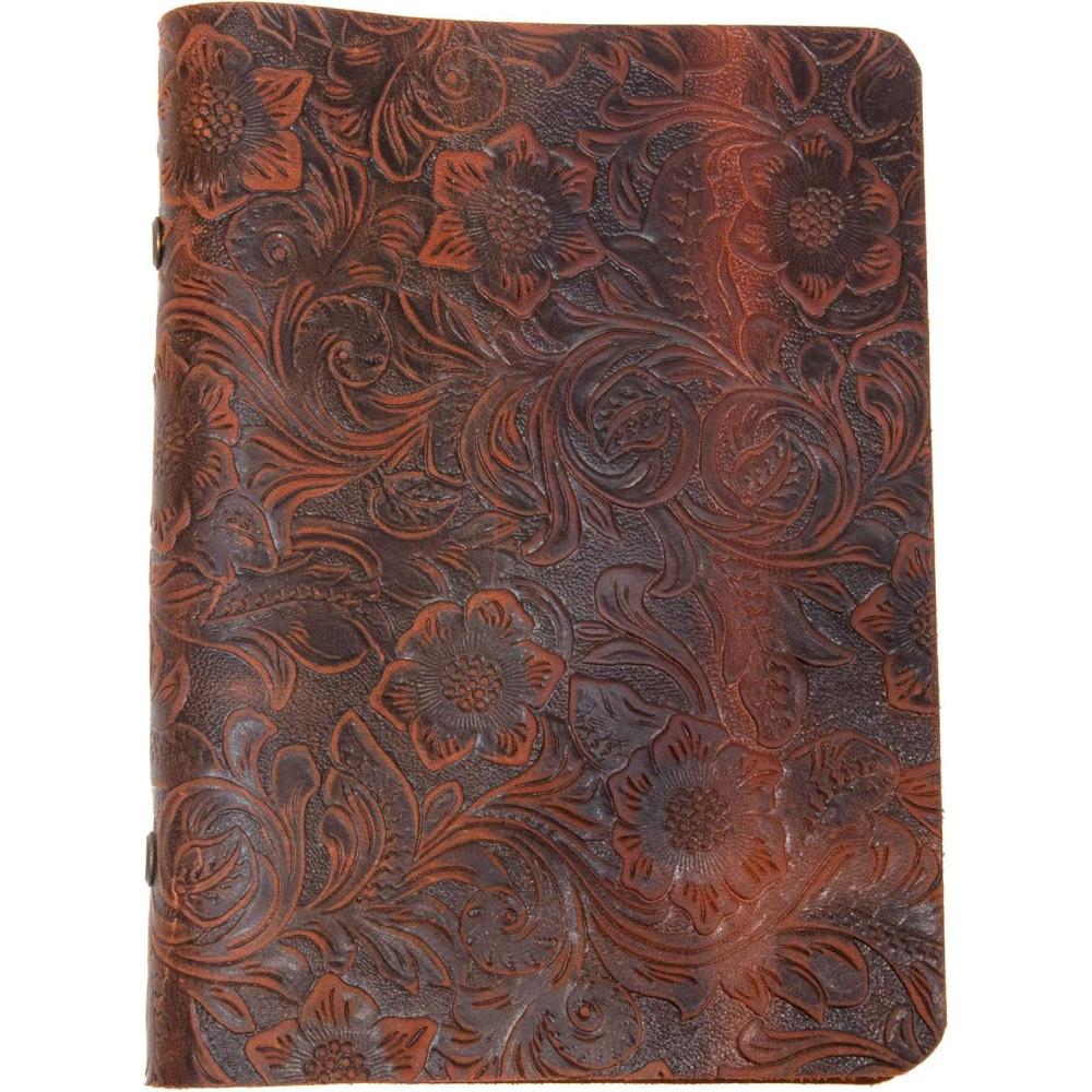 imageA6 Vintage Notebook Embossed Leather Journal Handmade Leather Notebook Vintage Notepad Leather Journal Travel Journal Engraved JournalChristmas Gift