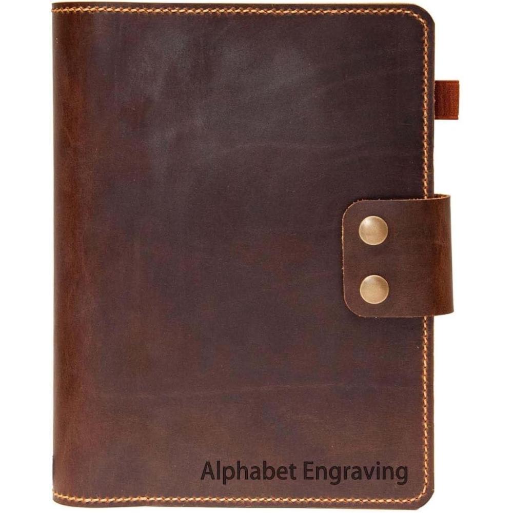 imagePersonalized Genuine Distressed Leather Composition Notebook Cover 10in 8in Size Gift For Men ampamp WomenS Vintage Rustic Leather Cover Portfolio For Composition Customized Gift