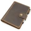 Personalized A6 6 Ring Leather Refillable Planner Binder, Travelers Journal, Distressed Tooled Leather（Lined Paper 160 Pages） Customized Gift