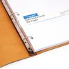 Personalized Leather Binder 3-Ring, Fit 3 Hole 8.5 X 11 Refill Paper, Folio Leather Business Organizer