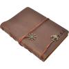 Personalized Refillable 6 Ring Rustic Leather Journal Cover With, Unique Leather A5 Refill Planner Binder Sketchbook,Christmas Gift