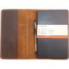 Personalized Refillable Journal cover for Classic moleskine Large size/XL Large volant cahier journal portfolio, 5″ x 8.25″ Notebook Cover