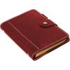 Personalized Size A5 6 Ring Leather Refillable Planner Binder, Travelers Journal, Sketchbook, Distressed Leather, Travel Journal For Men Women （Lined Paper 160 Pages）(Red), Customized Gift