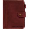 Personalized Size A5 6 Ring Leather Refillable Planner Binder, Travelers Journal, Sketchbook, Distressed Leather, Travel Journal For Men Women （Lined Paper 160 Pages）(Red), Customized Gift