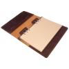 Turbosnail Personalized Size A5 6 Ring Leather Refillable Planner Binder, Travelers Journal, Sketchbook, Distressed Leather, Travel Journal For Men Women （Lined Paper 160 Pages）