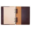Turbosnail Personalized Size A5 6 Ring Leather Refillable Planner Binder, Travelers Journal, Sketchbook, Distressed Leather, Travel Journal For Men Women （Lined Paper 160 Pages）