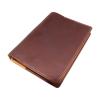 Turbosnail Personalized Size A5 6 Ring Leather Refillable Planner Binder, Travelers Journal, Sketchbook, Distressed Leather, Travel Journal For Men Women （Lined Paper 160 Pages）