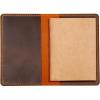 Leather Journal Cover for Moleskine Cahier Notebook Pocket size 3.5″ x 5.5″ Refillable Pocket Cover (Green)(Brown)