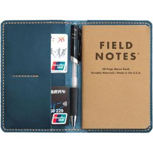 Handmade Leather Cover For 3.5″X5.5″ Notebooks,Leather Journal Cover for Field Notes, Gift For Him (Red)(Blue)