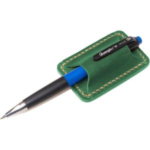 Handmade Leather Pen Holder Clip Notebook Pen Loop Stylish, Leather Pen Holderfor Books, notebook pen pencil holder clip and Practical Pen Organizer Single pen holder (Black)(Single pen holder (Green))