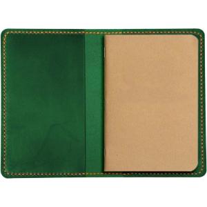 Leather Journal Cover for Moleskine Cahier Notebook Pocket size 3.5″ x 5.5″ Refillable Pocket Cover (Green)(Green)