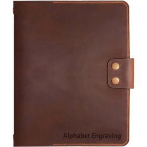 Personalized Leather Binder 3-Ring, Fit 3 Hole 8.5 X 11 Refill Paper, Folio Leather Business Organizer