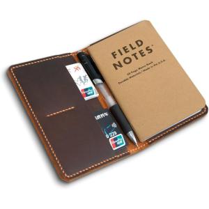 Personalized Leather Journal Cover For Moleskine Cahier Notebook Pocket Size 3.5″ X 5.5″ Field Notes Cover Personalized Gift Refillable Pocket Cover