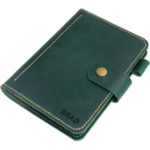 Personalized Refillable 6 Ring Binder,Leather A6 Journal with Pen Holder, A6 Leather Refillable Planner Binder, sketchbook（Lined Paper 160 Pages）Customized Gift