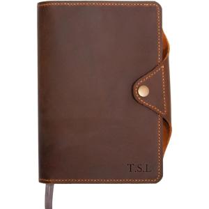Personalized Refillable Leather Journal, Vintage Leather Journal Cover A5,Customized Gift