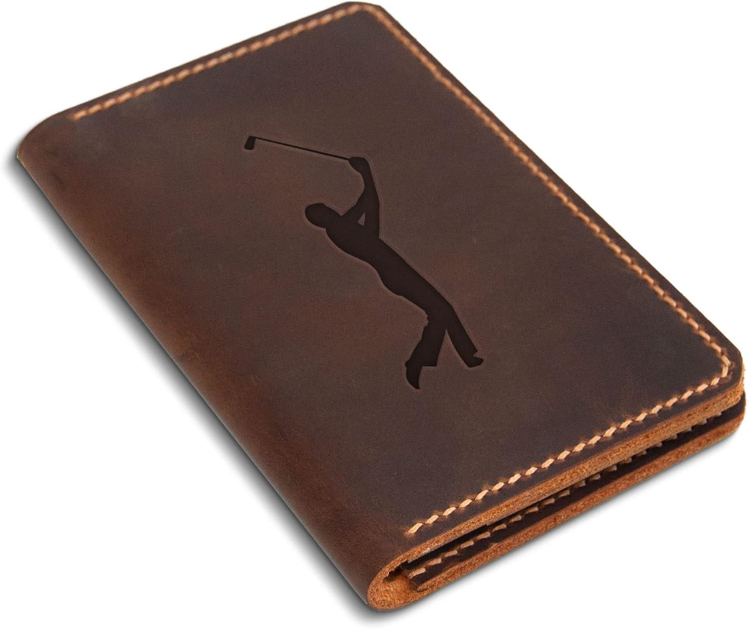 image:imageLeather Golf Scorecard Holder Handstitched Golf Gifts Yardage Book Holder Leather Gifts Gifts For Dad Gifts For Golfers Personalized Customized Gifts