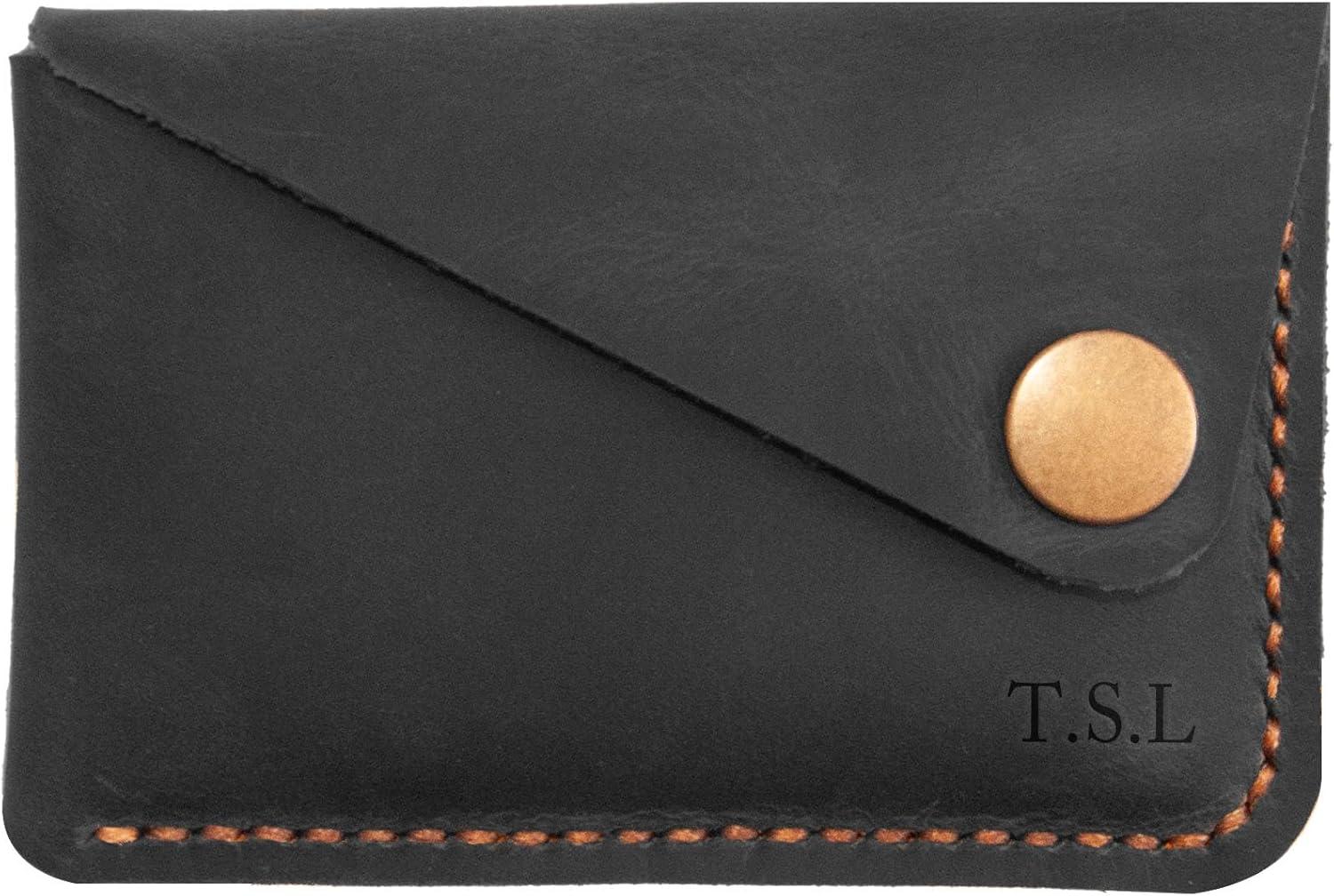 image:imagePersonalised Leather Wallet Slim Wallet Leather Wallet Minimal Wallet Front Pocket Wallet Credit Card Holder Card Case Minimalist WalletGift For Him