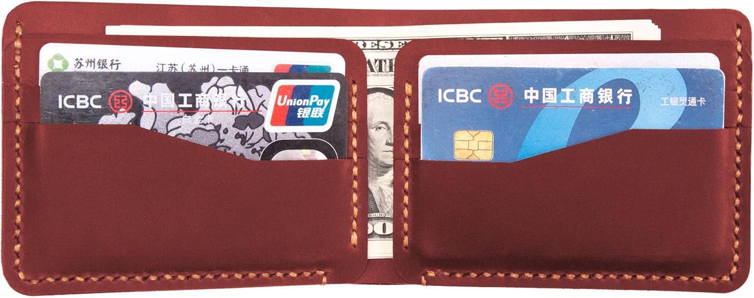 image:imagePersonalized Bifold Wallet Handmade Wallet for MenSlim Leather Wallet Man Wallet Gift for Anniversary Graduation Dad Boyfriend Engraved Custom Wallet