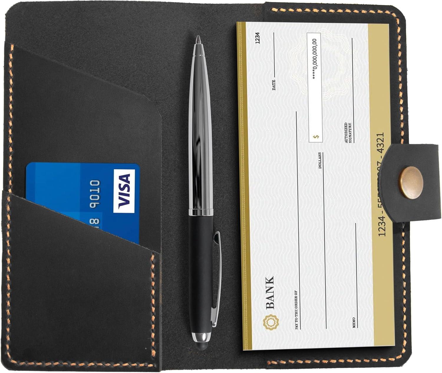 image:imagePersonalized Checkbook Cover Leather Checkbook Checkbook Wallet And Holder Checkbook Case Custom Checkbook Custom Checkbook Covers Gift For HimCustomized Gifts