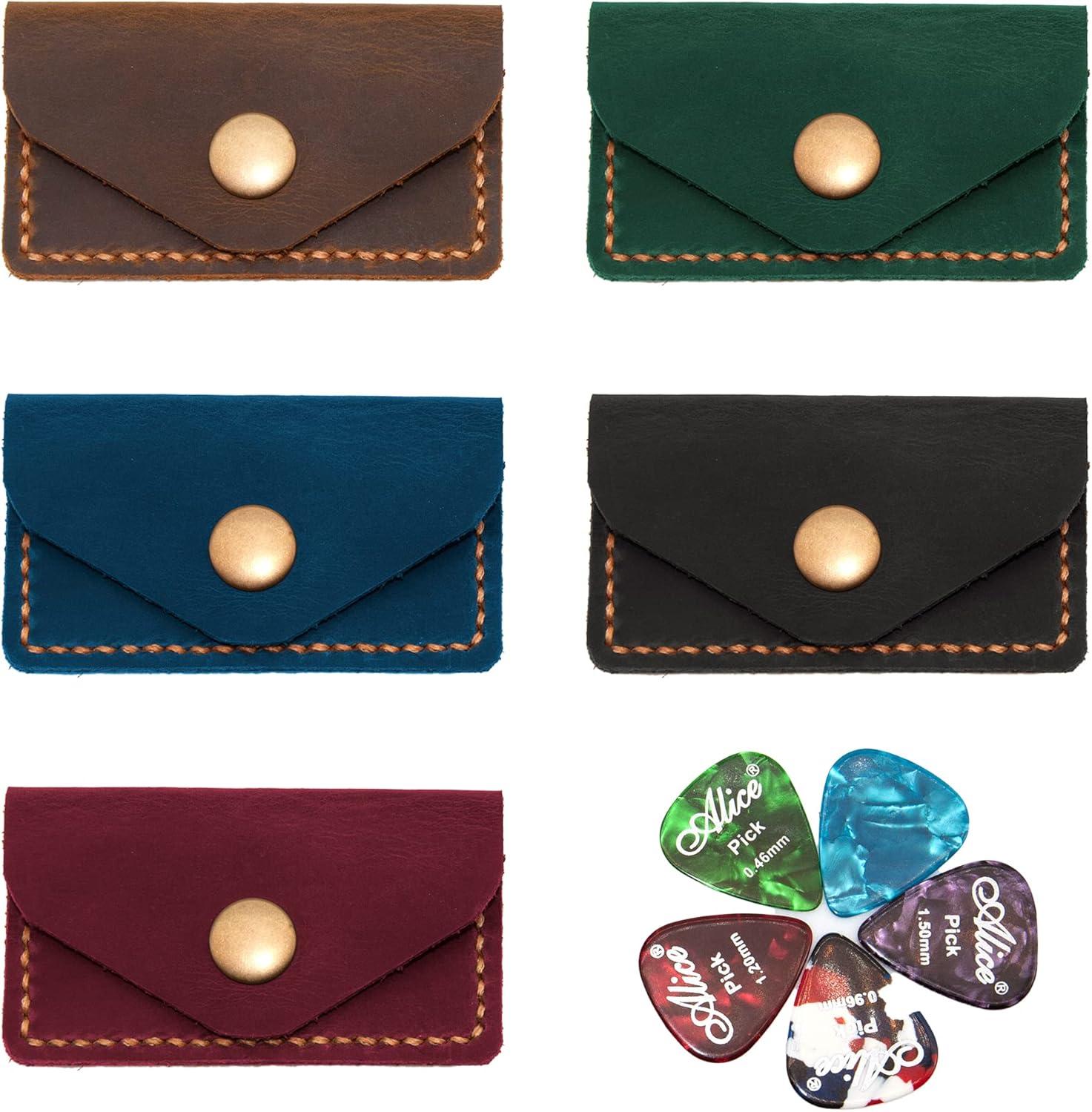 image:imagePersonalized Distressed Leather Guitar Pick Holder Case Leather Guitar Pick Holder Guitar Plectrum Holder Gift For Her Or HimCustomized Gift