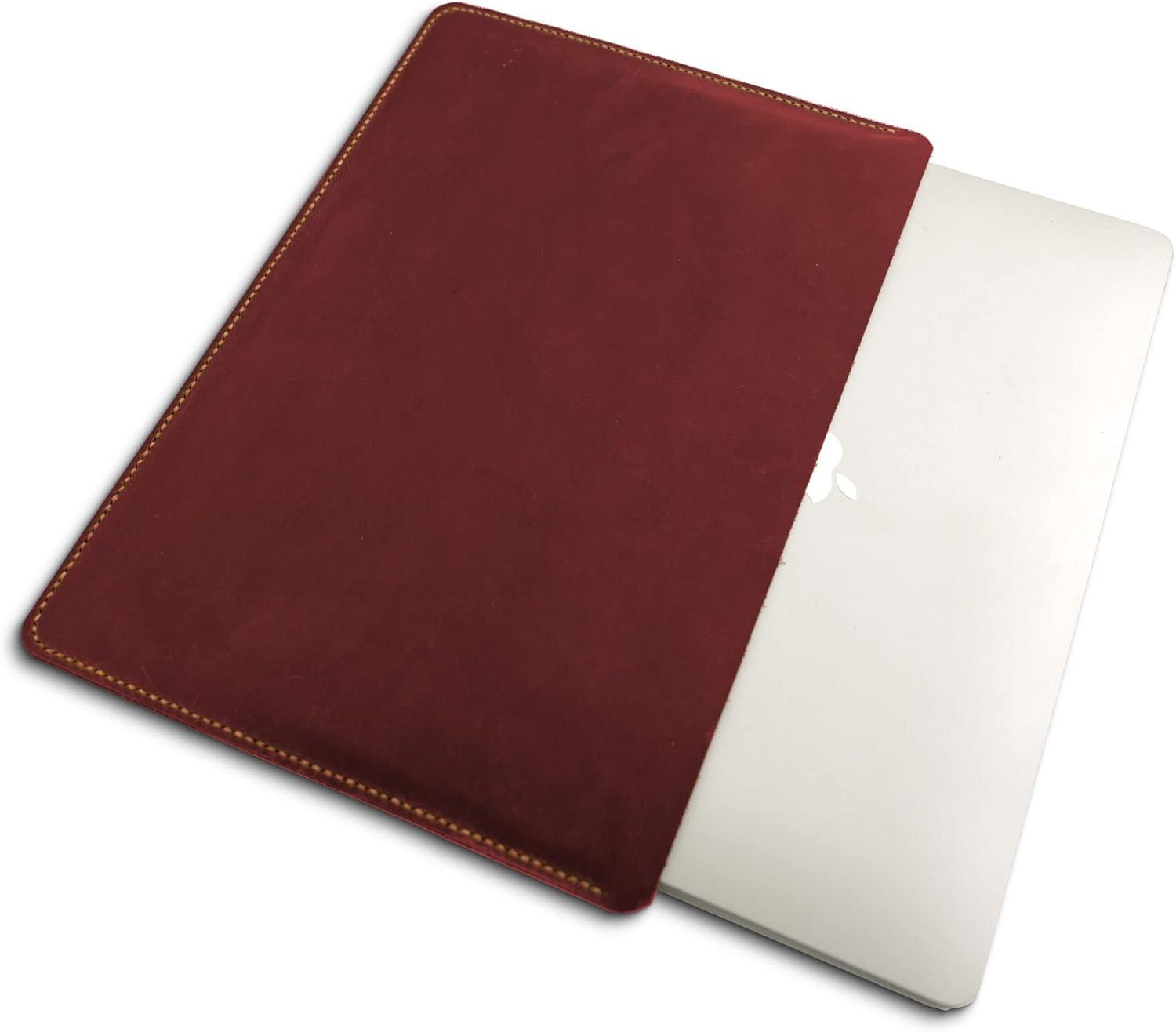 image:imagePersonalized Genuine Leather MacBook Pro case 13 14 15 16 in Apple Air M1M2 Laptop Sleeve Leather Laptop Cover Custom Office Accessories Gift