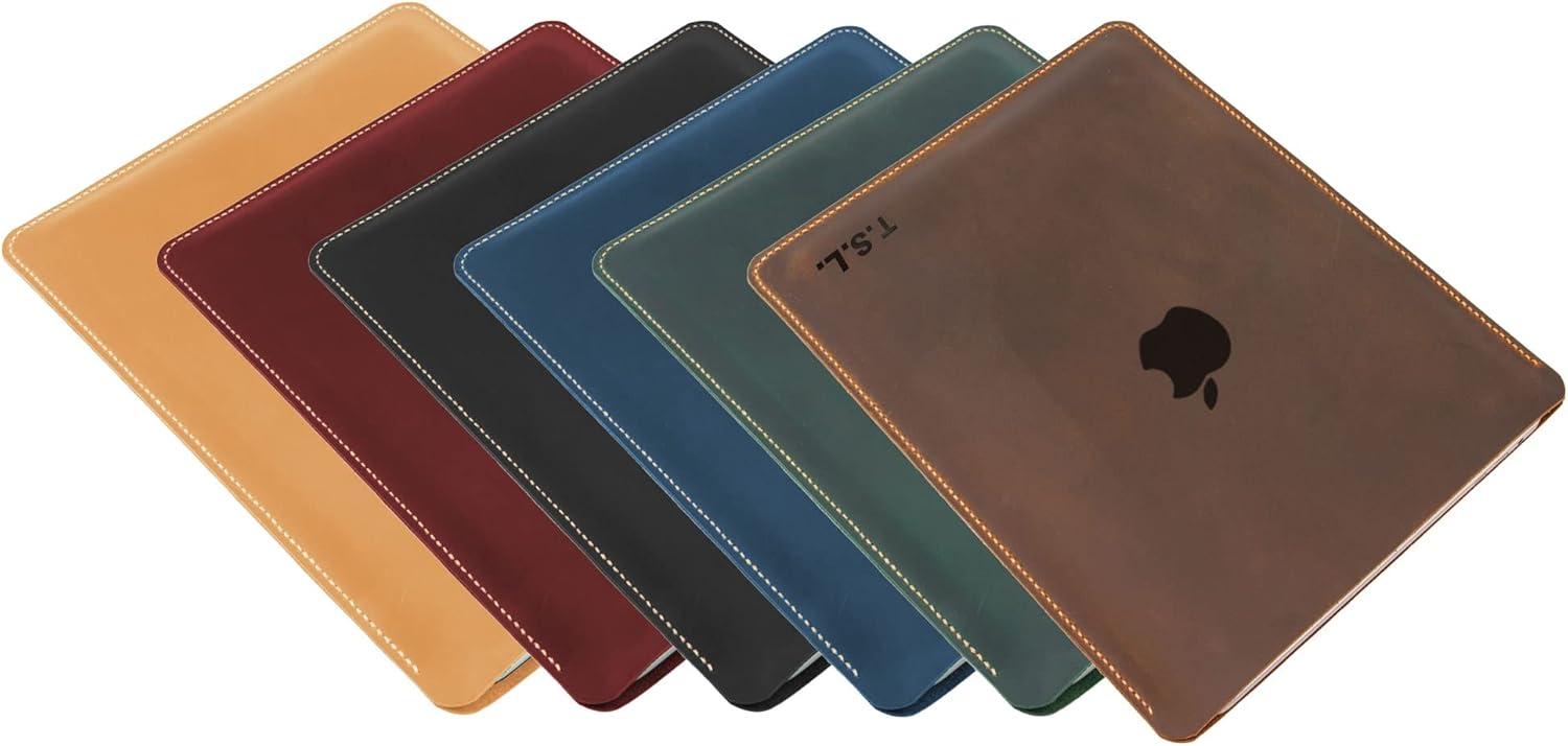image:imagePersonalized Handmade Leather MacBook Sleeve case for New MacBook Pro 13 2023 Pro 16 air 13 Leather Laptop case BagCustomized Gift