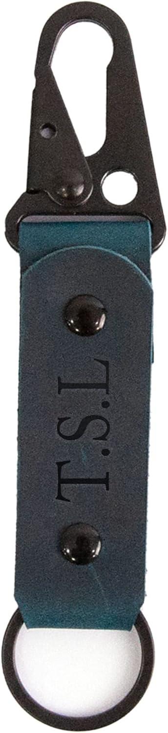 image:imagePersonalized Leather Keychain Custom Initials Ships Free Leather Keychain Embossed With Your Name Gift For Birthday Keyfob Best Gift