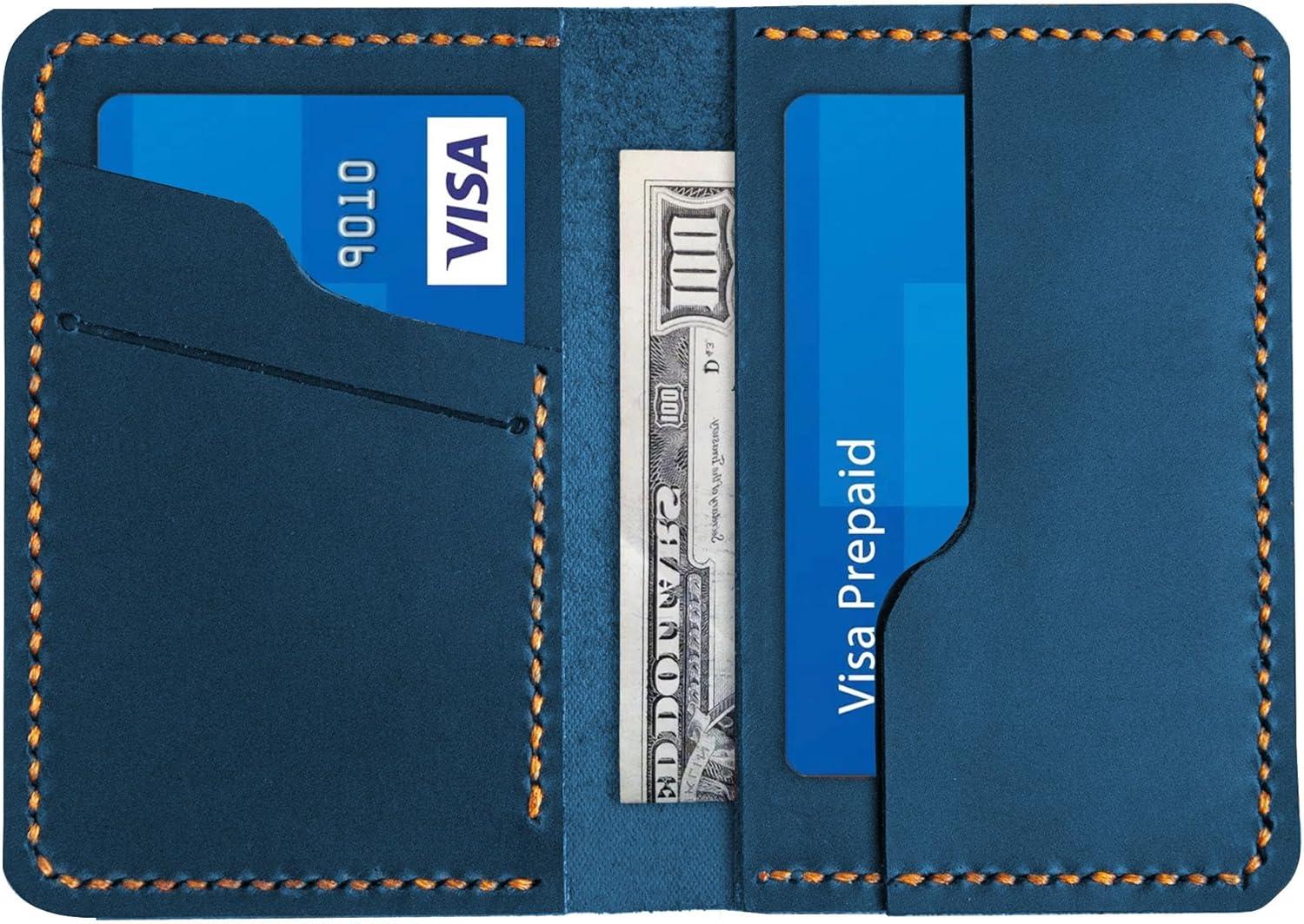 image:imagePersonalized Leather for Men ampamp Women Front Pocket Card Holder Minimalist Wallet Front Pocket Wallet Leather Card Sleeve Minimalist Handmade Card Holder