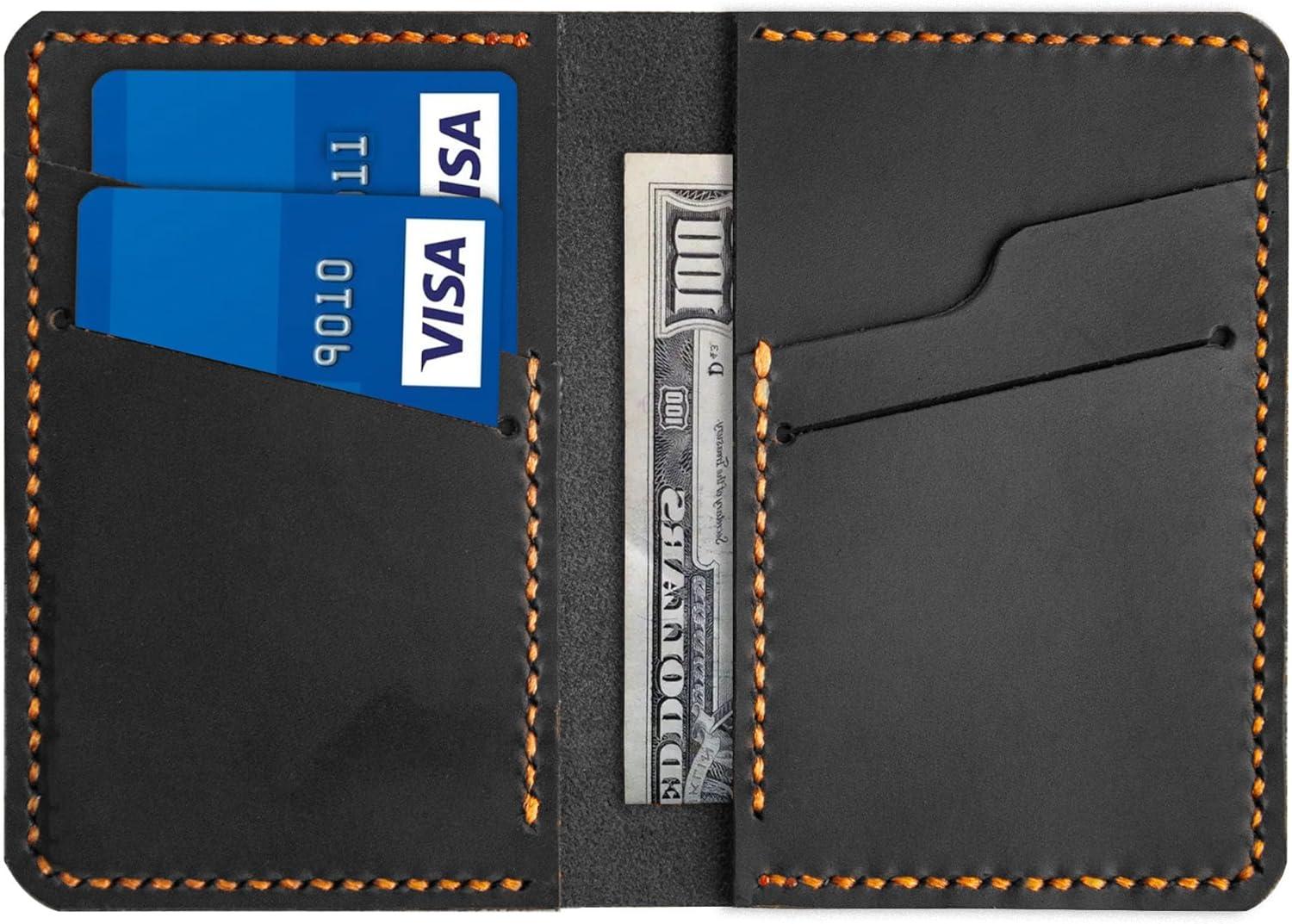 image:imagePersonalized Minimalist Leather Bifold Wallet Slim Credit Card Holder Monogrammed Groomsmen Gift Front Pocket Case Minimalist Wallet Daily Use Wallet Christmas Gift