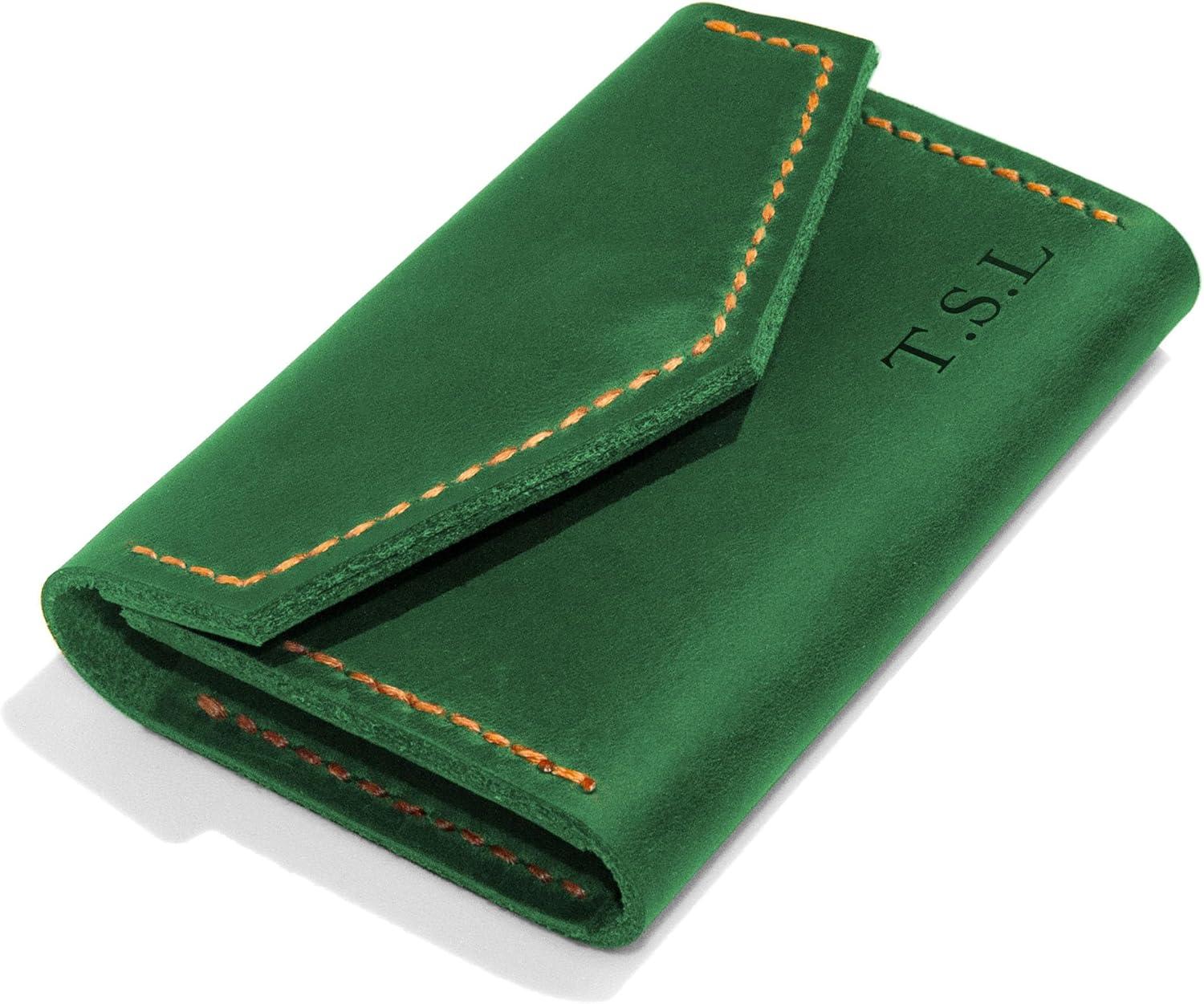 image:imagePremium Leather Wallet Men Women Cardholder With Initials Engraving Mini Personalized Wallet Coins Slim Minimal Small Leather Wallet Gift