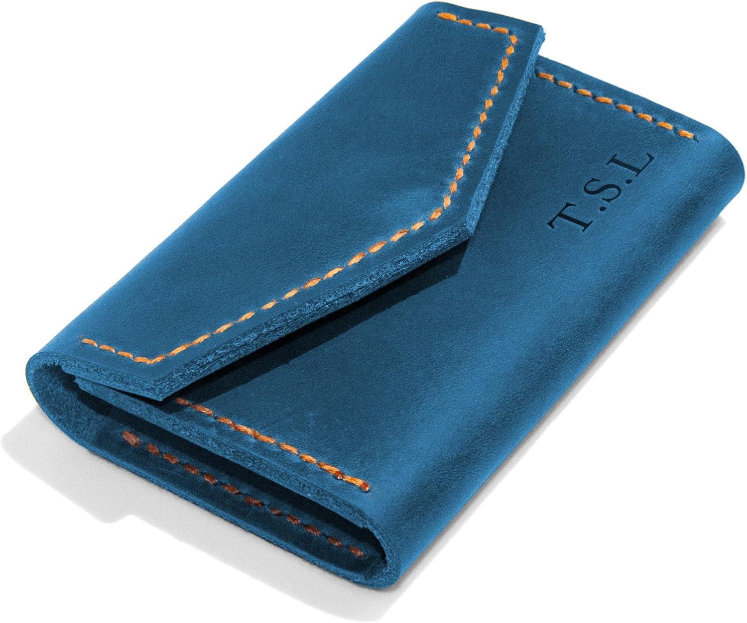 image:imagePremium Leather Wallet Men Women Cardholder With Initials Engraving Mini Personalized Wallet Coins Slim Minimal Small Leather Wallet Gift