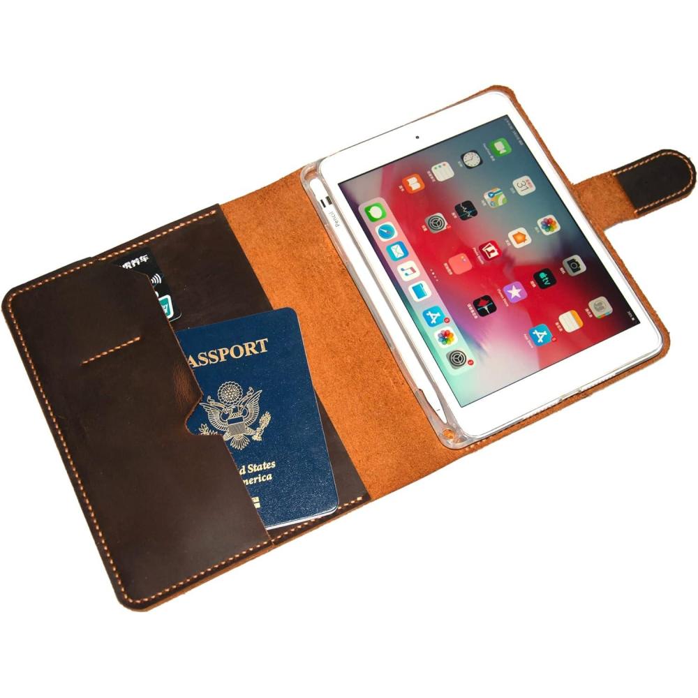 image:imageHandmade Leather Custom iPad Cases Personalized Leather iPad 1 2 3 4 579 mini case Portfolio Case with Apple Pencil