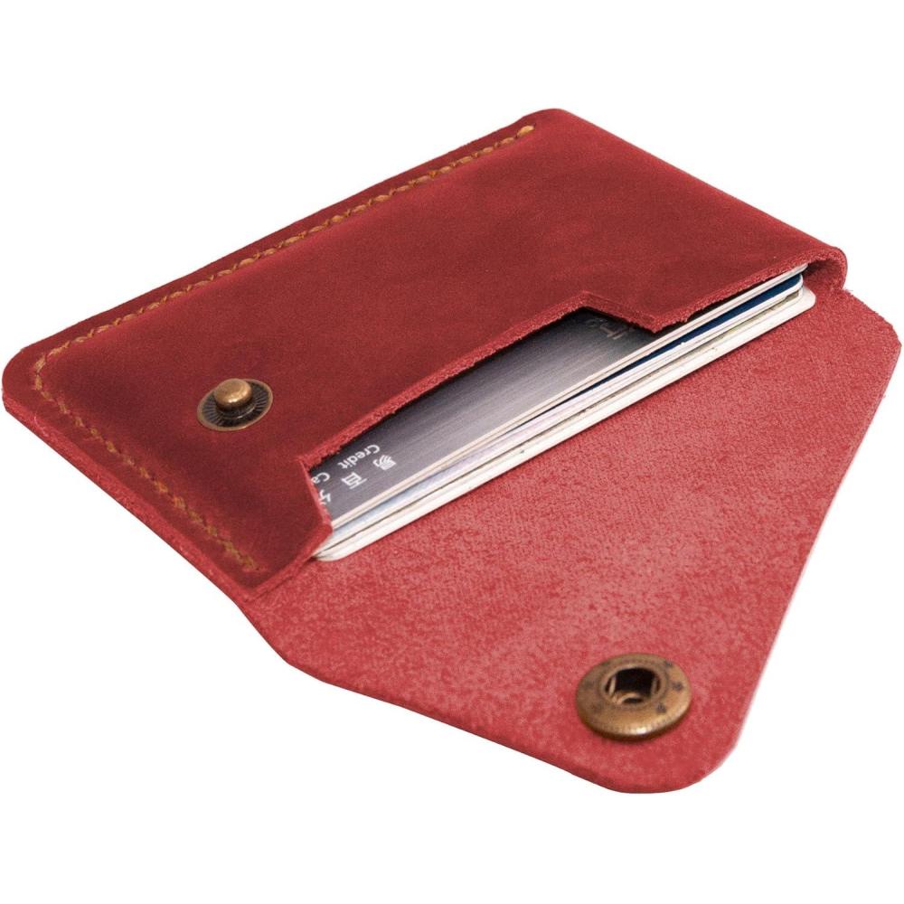 image:imageLeather Card Holder Credit Card Wallet Cardholder Wallet Minimalist WalletChristmas GiftRed