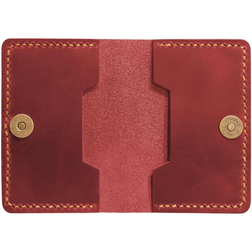 image:imageLeather Card Holder Origami Wallet Coin Purse Case Credit Card Wallet Credit Card Holder Magnet button wallet Christmas gifts BrownRed