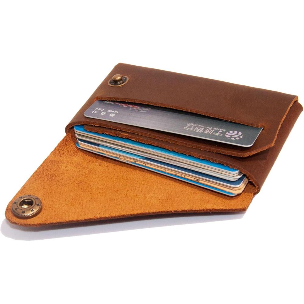 image:imagePersonalised Card holder wallet Leather Business Card Holder  Small Slim Leather Card Case  Minimalist Card Holder Wallet  Front Pocket Wallet  Business Card Wallet