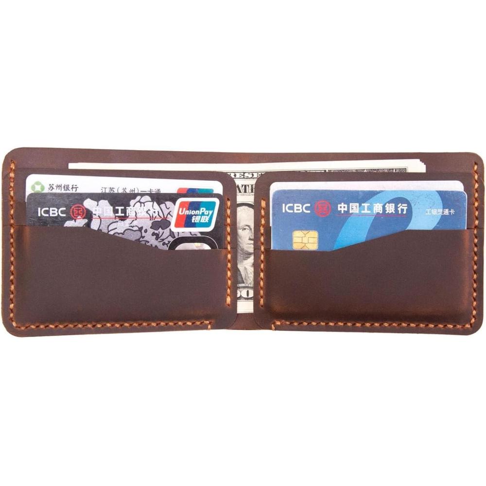 image:imagePersonalized Bifold Wallet Handmade Wallet for MenSlim Leather Wallet Man Wallet Gift for Anniversary Graduation Dad Boyfriend Engraved Custom Wallet