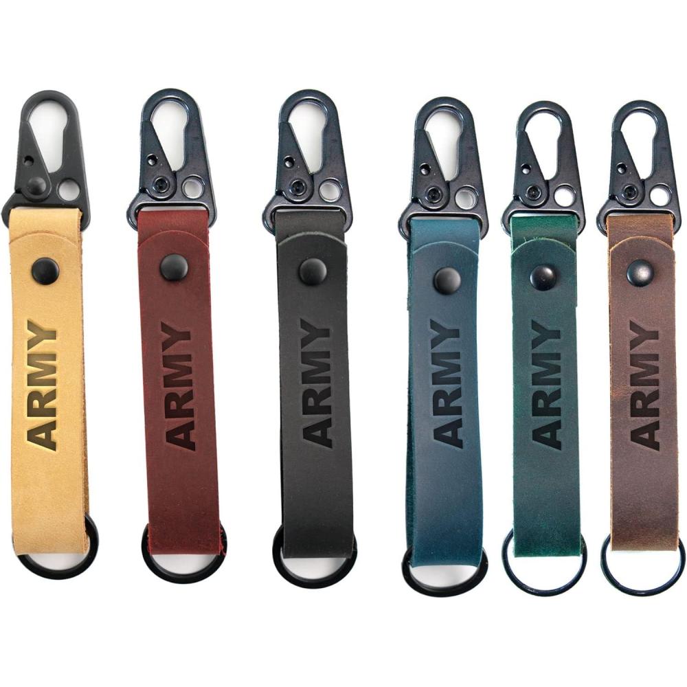 image:imagePersonalized Coordinate Leather Keychain Custom Key Fob Custom Text Keychain Customized Gifts Brown Military UnisexAdult