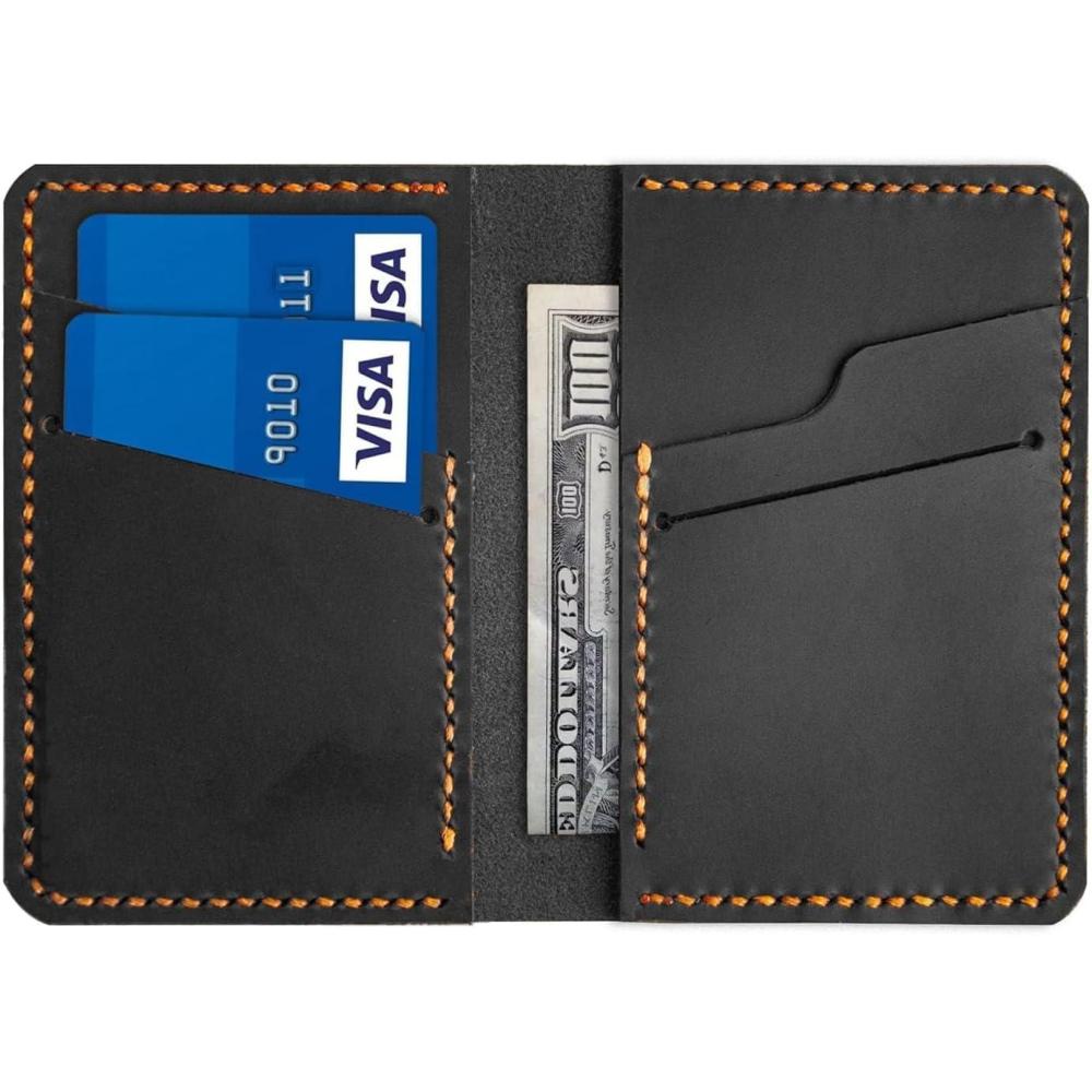 image:imagePersonalized Handcrafted Custom Wallet Bifold Card and Cash Wallet Minimalist Leather Wallet Leather Cardholder Handmade Wallet Mens Leather Wallet Gift for Him BrownBlack