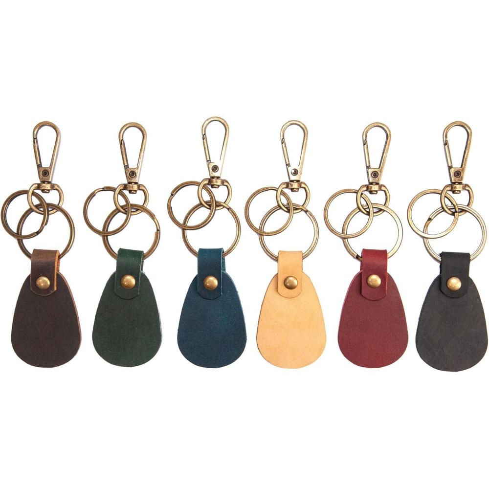 image:imagePersonalized Leather Keychain Custom Engraved Key Chain Gifts For Men and Birthday Monogram Key Fob Gift For Boyfriend Hand Tooled Leather Keychains Teardrop Keychain