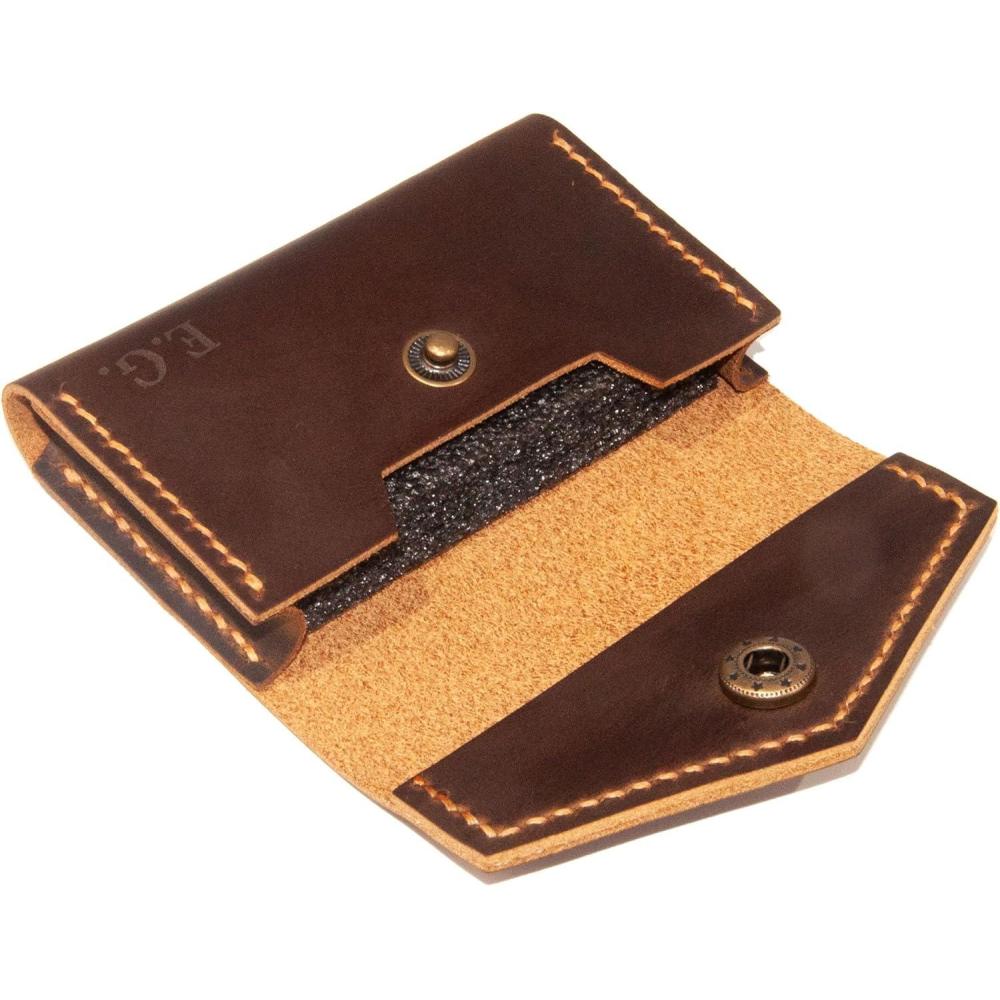 image:imagePremium Leather Wallet Men Women Cardholder With Initials Engraving Mini Personalized Wallet Coins Slim Minimal Small Leather Wallet Gift