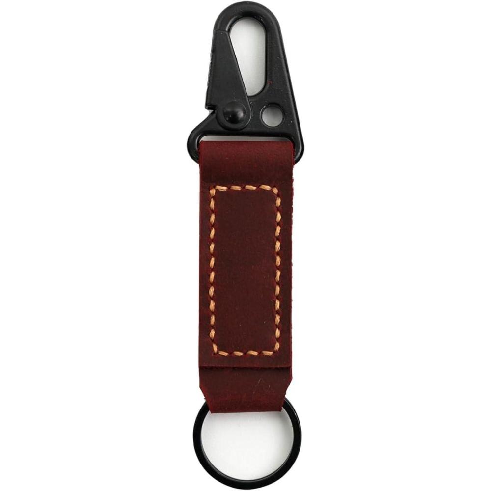 image:imagehandmade leather keychainleather Vintage durability keychain Gift For BirthdayRed