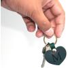 Custom Personalized Leather Heart Keychain, Initials Name Key Chain, Monogrammed Leather Tag, Mothers Day Gift,Couple Anniversary Gift,Customized Gifts