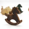 Handmade Leather Bag Charms, Totes & Duffels, Cute Pony Keychain, Stylish Leather Bag Accessories, Office Desk Decoration Decompression Toy Christmas Ornament Leather Rocking Horse