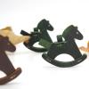 Handmade Leather Bag Charms, Totes & Duffels, Cute Pony Keychain, Stylish Leather Bag Accessories, Office Desk Decoration Decompression Toy Christmas Ornament Leather Rocking Horse