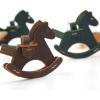 Handmade Leather Bag Charms, Totes & Duffels, Cute Pony Keychain, Stylish Leather Bag Accessories, Office Desk Decoration Decompression Toy Christmas Ornament Leather Rocking Horse