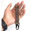 Personalized Coordinate Leather Keychain, Custom Key Fob, Custom Text Keychain, Customized Gifts, Brown, Military, Unisex-Adult