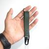 Personalized Coordinate Leather Keychain, Custom Key Fob, Custom Text Keychain, Customized Gifts, Brown, Military, Unisex-Adult